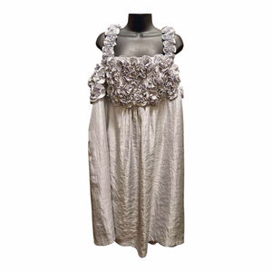R&M Richards Women’s Ruffle Strap Dress Silver 22W JC555